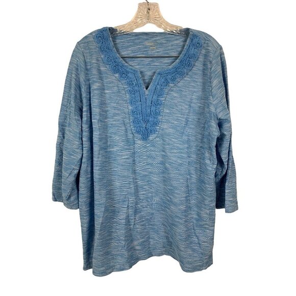 Allison Daley Tops - Allison Daley Women's Light Blue Top